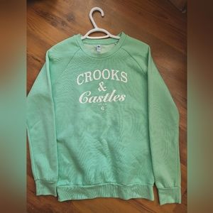 Crooks & Castles Teal Crewneck Sweater
